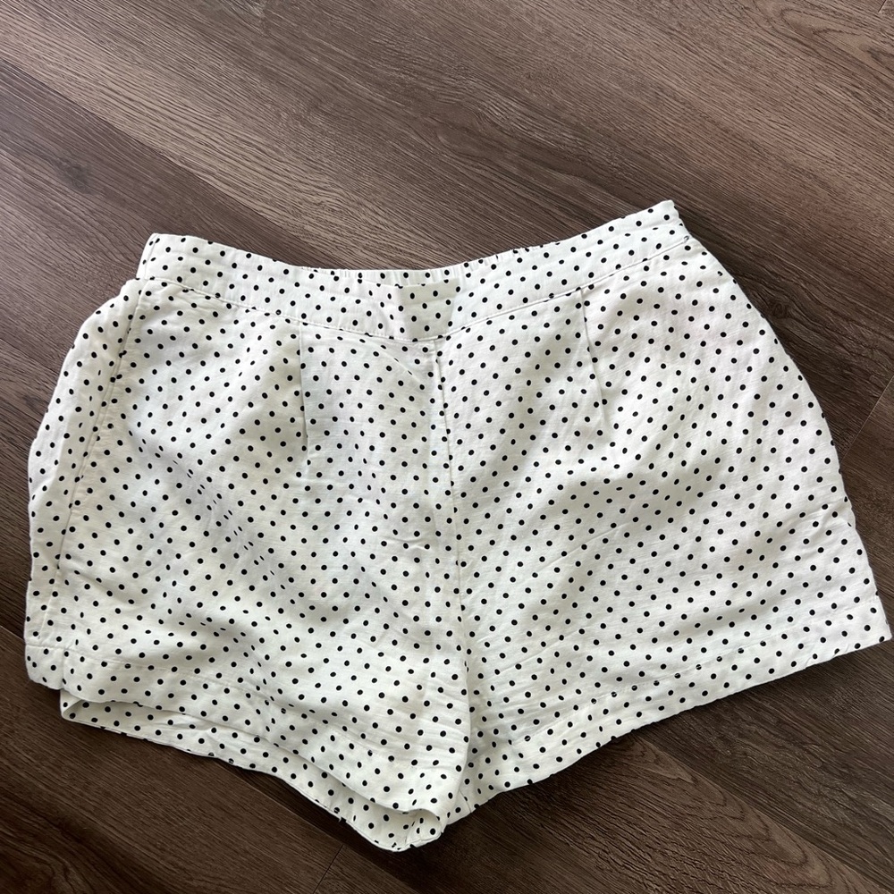 Kate Spade White and Black Polka Dot Shorts